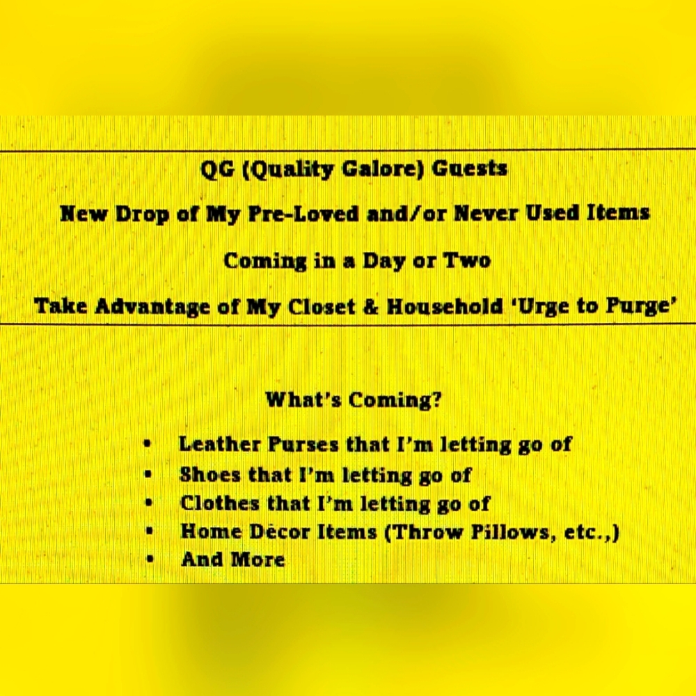 More Items Coming In a Day Or Two